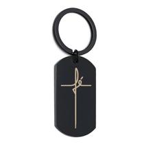 Chaveiro Cruz Da Fé Evangélico Inox Personalizado 4 Cores