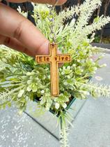 Chaveiro cruz Ele vive 65 unidades MDF, decoração, festa Chaveiro cruz Ele vive 65 unidades MDF, decoração, festa