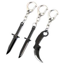 Chaveiro CS Karambit M9 Knife Knife Keyring Metal para jogadores