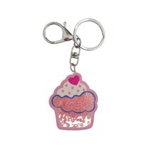 Chaveiro CupCake Fofo Com Brilho Prata / Dourado