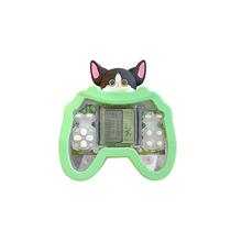 Chaveiro Cute Green Cat, console de jogos, resina e liga