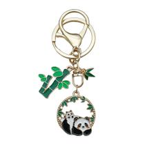 Chaveiro Cute Panda Bamboo, pingente de presente feito à mão, 9,9 g