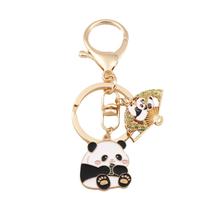 Chaveiro Cute Panda Cartoon Alloy, presente