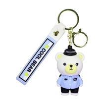 Chaveiro Cute Police Firefighter Bear Cartoon Chaveiro Chaveiro Cute Police Firefighter Bear Cartoon Chaveiro