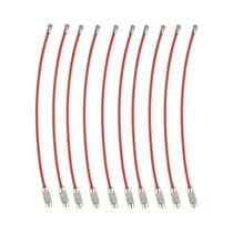 Chaveiro De Aço Inoxidável Com Cabo, 10 Peças, Diâmetro De 1, 1.5 E 2mm, Laço De Chave Com Fecho