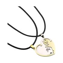 Chaveiro De Aço Inoxidável Com Gato De Desenho Animado, Pingentes Para Casal, Presente De Amizade Chaveiro De Aço Inoxidável Com Gato De Desenho Animado, Pingentes Para Casal, Presente De Amizade