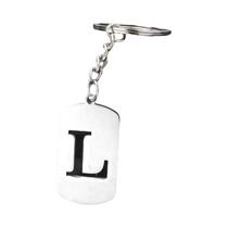 Chaveiro De Aço Inoxidável Com Iniciais A-Z Para Homens, Pingente De Alfabeto, Anel De Joias Para