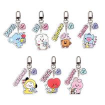 Chaveiro de acrílico BTS RJ, Koya, Shooky, Mang, Chimmy