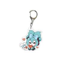 Chaveiro de acrílico Hatsune Miku Cartoon Character Chaveiro
