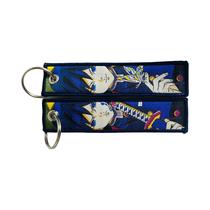 Chaveiro De Anime Japonês Com Bordado Legal, Tags Para Chaves De Motocicletas, Carros, Mochilas,