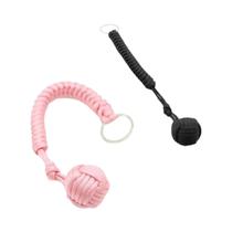 Chaveiro De Bola De Aço Black Monkey Fist Para Mulheres, Proteção Ao Ar Livre, Autodefesa, Cordão De