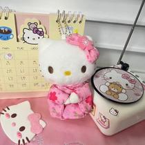 Chaveiro De Boneca De Pelúcia Hello Kitty Kimono Cartoon Kitty Cat Bolsa Decoração Pingente