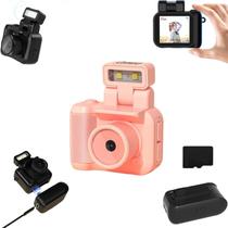 Chaveiro de câmera Mini Vintage Retro Snap com 6 filtros rosa