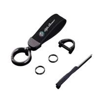 Chaveiro De Camurça Para Carros Alfa Romeo Giulietta, Mito, Giulia, Stelvio, Brera - Suporte De Chaveiro De Camurça Para Carros Alfa Romeo Giulietta, Mito, Giulia, Stelvio, Brera - Suporte De