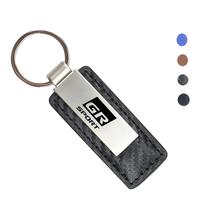 Chaveiro De Carro Em Couro PU E Metal TOYOTA GR Yaris Supra 86 Hilux C-HR RAV4 Prius Harrier Sport