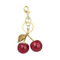 Chaveiro De Cereja Vermelha, Pingente De Fruta De Verão, Acessório De Bolsa Para Mulheres E Homens,