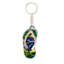 Chaveiro de Chinelo Bandeira do Brasil