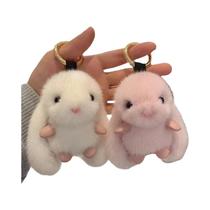 Chaveiro De Coelho Fofo E Peludo 2pcs, Charme De Pompon De Pelúcia Para Bolsa E Chaves De Carro,