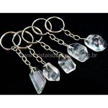 Chaveiro de Cristal Pedra verdadeira Rolada e Natural 264451