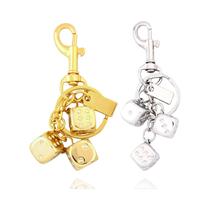 Chaveiro De Dados Da Sorte, Charme Metálico, Acessórios De Joias Para Bolsa E Carro, Presente