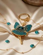 Chaveiro De Fada De Asa Borboleta Strass Dança Chaveiro De Fada De Asa Borboleta Strass Dança