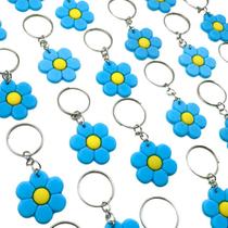 Chaveiro De Flor Azul 10un Lembrancinha Cliente Primavera Tema Aniverário floricultura