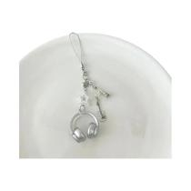 Chaveiro De Fone De Ouvido Com Glitter Feminino, Estrela, Guitarra, Microfone, Corrente Para
