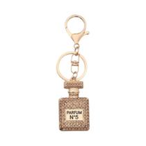 Chaveiro De Frasco De Perfume Com Strass E Esmalte, Pingente Brilhante De Desenho Animado, Chaveiro Chaveiro De Frasco De Perfume Com Strass E Esmalte, Pingente Brilhante De Desenho Animado, Chaveiro