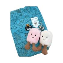 Chaveiro De Gato De Algodão Plush Em Duas Cores, Acessório De Bolsa Fofo, Presente De Feriado