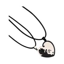 Chaveiro De Gato De Desenho Animado De Aço Inoxidável Fofo Casal Pingentes Combinando Presente De