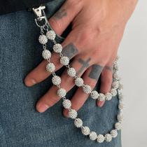 Chaveiro De Hip Hop Masculino Com Strass, Cadeia Para Cinto, Estilo Harajuku, Cadeia Para Jeans,