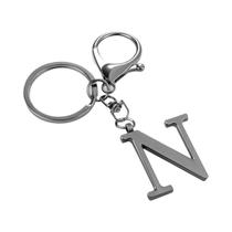 Chaveiro De Letra A-Z Em Aço Inoxidável Preto, Pingente Unissex Para Mochila, Chaveiro De Iniciais