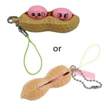 Chaveiro de liberação de pressão Squeeze Fidget Toy Peanut M Chaveiro de liberação de pressão Squeeze Fidget Toy Peanut M