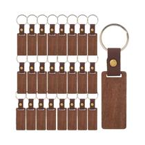 Chaveiro De Madeira DIY Feito À Mão Com Couro PU, Acessórios Para Fazer Joias, Presentes De