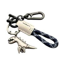 Chaveiro De Metal Com Corda De Couro Trançada, Decoração Para Motocicleta E Carro, Pingente Para