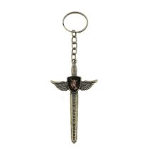 Chaveiro de Metal com Espada de São Miguel Arcanjo - Ouro Envelhecido Detalhado Chaveiro de Metal com Espada de São Miguel Arcanjo - Ouro Envelhecido Detalhado