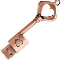 Chaveiro de metal Flash Drive leizhan Key of Love 16GB