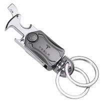 Chaveiro de Metal Gravado a Laser Tesla Canivete Spinner X