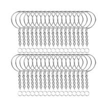 Chaveiro De Metal Prateado Com 30 Anéis Divididos E Cadeado De Escalada Acessórios