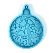 Chaveiro de Natal brilhante Molde de silicone para o artesanato de presente de natal