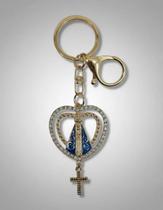 Chaveiro De Nossa Senhora Aparecida Metal Dourado G Chaveiro De Nossa Senhora Aparecida Metal Dourado G