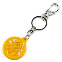 Chaveiro de Orixá Oxum Amarelo Abebê 13 cm em Resina