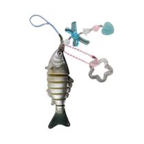 Chaveiro de peixe estrela de peixe chaveiro cordão isca de pesca chaveiro presente para pescadores