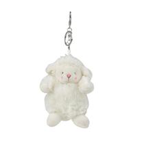 Chaveiro de pelúcia branco com sino macio e fofo 10x12cm Chaveiro de pelúcia branco com sino macio e fofo 10x12cm