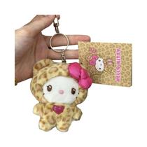 Chaveiro De Pelúcia Com Estampa De Leopardo Hello Kitty Kuromi Urso Brinquedo De Mochila Para
