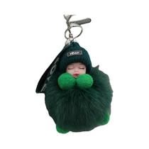 Chaveiro De Pelúcia De Bebê Dormindo Com Pompom Fofo Para Mulheres E Meninas, Ideal Para Bolsas E