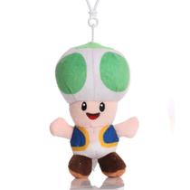 Chaveiro de Pelúcia Desenho Super Mario Bros e Luigi 15cm