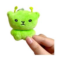 Chaveiro De Pelúcia Gato Alienígena Verde Fofo E Macio Para Bolsas E Mochilas, Acessório Artesanal Chaveiro De Pelúcia Gato Alienígena Verde Fofo E Macio Para Bolsas E Mochilas, Acessório Artesanal