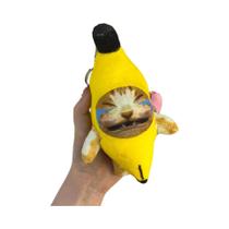 Chaveiro De Pelúcia Gato Banana Feliz E Chorando Com Som Para Crianças, Presentes Para Carro E Bolsa