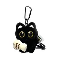 Chaveiro De Pelúcia Gato Preto Fofo Desenho Animado Kawaii Boneco De Pelúcia Pingente De Bolsa